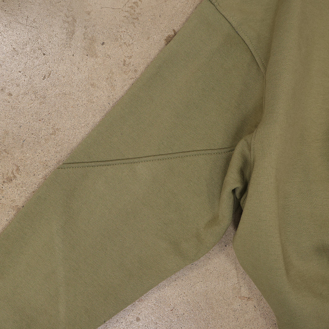 Drop Zip Hoodie (Olive Green)