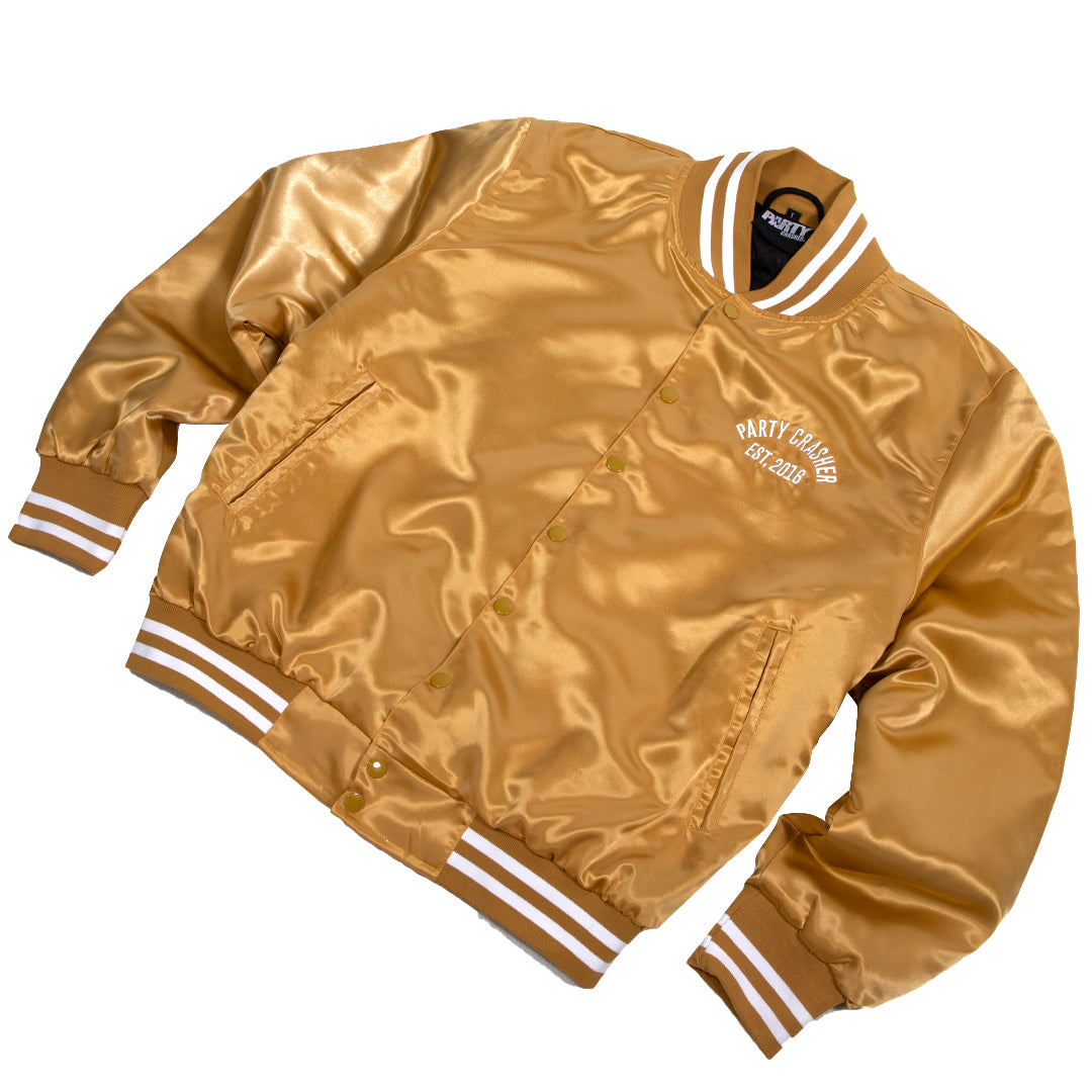 Retro Lightweight Varsity Jacket (Gold)