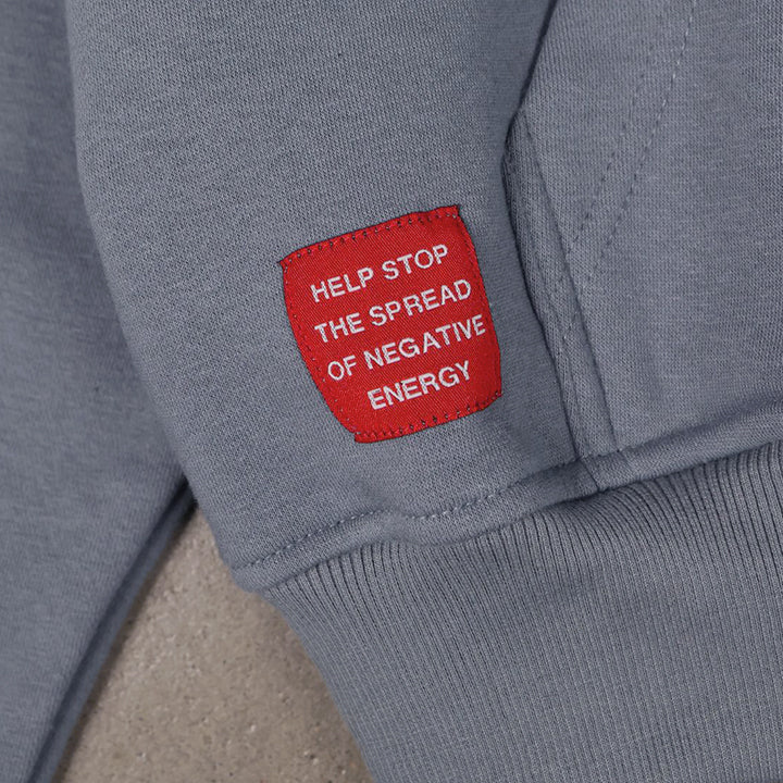 Drop Shoulder Zip Hoodie (Slate)