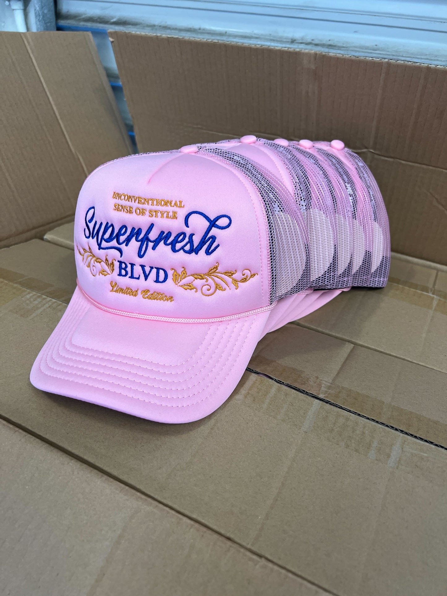 Pink BLVD Trucker Snap