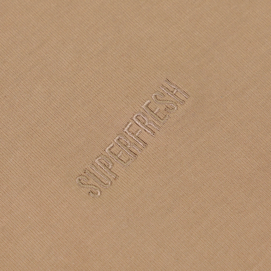 Cotton T-Shirts Seamless Sleeves (Light Tan)