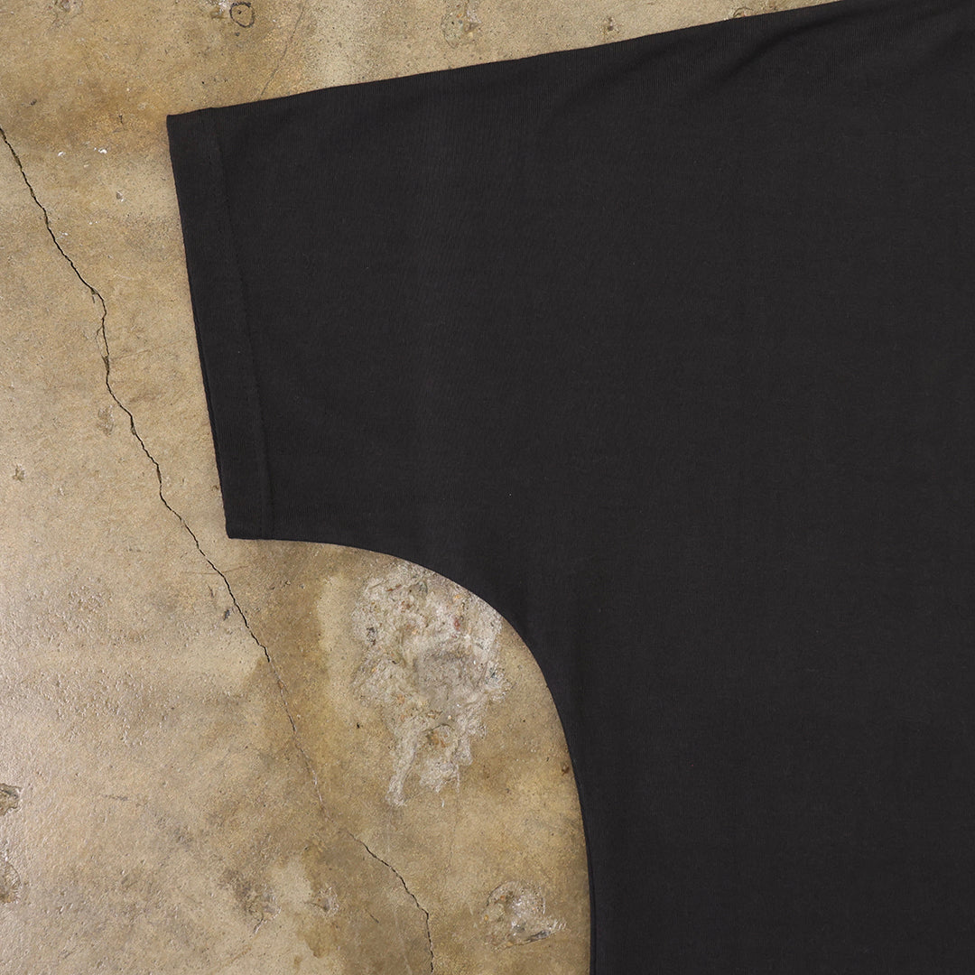 Cotton T-Shirts Seamless Sleeves (Black)