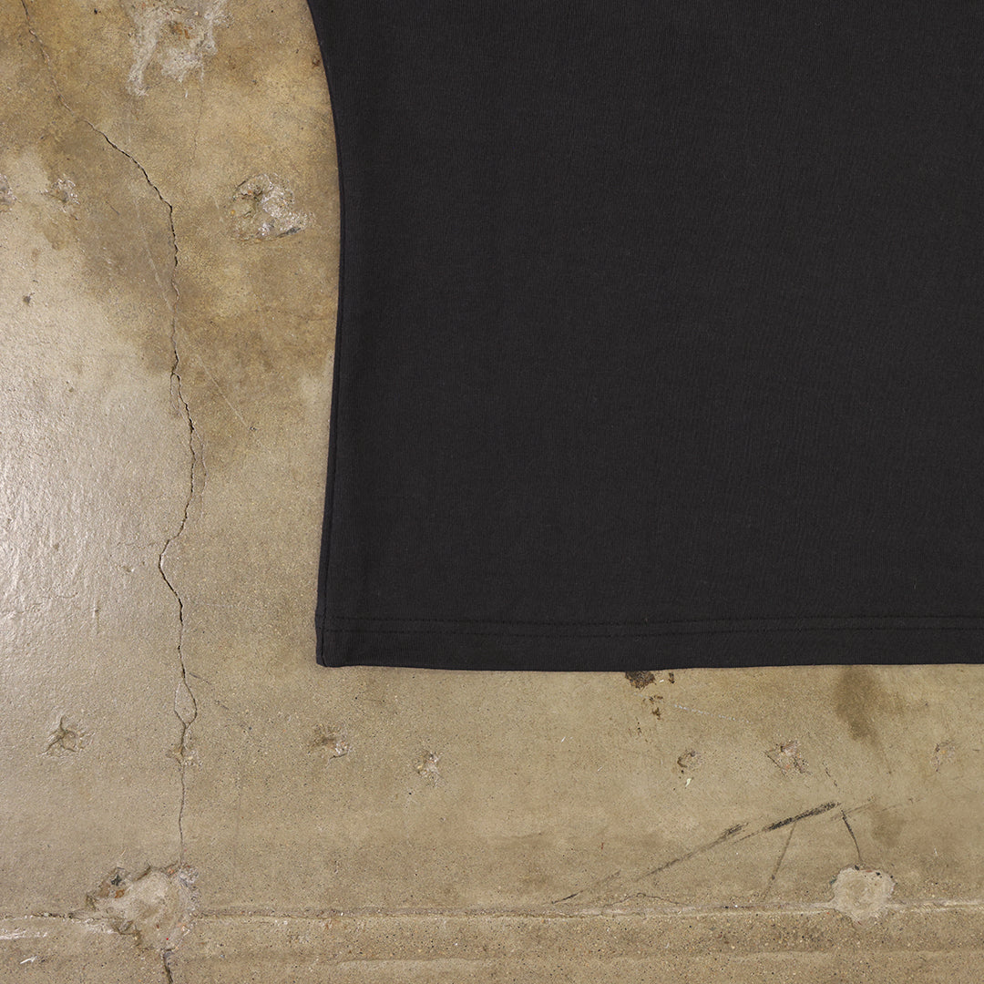 Cotton T-Shirts Seamless Sleeves (Black)