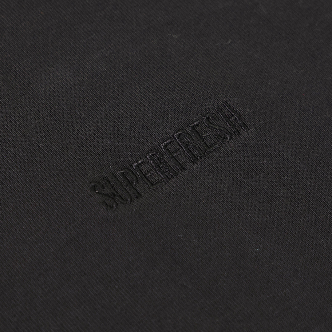 Cotton T-Shirts Seamless Sleeves (Black)