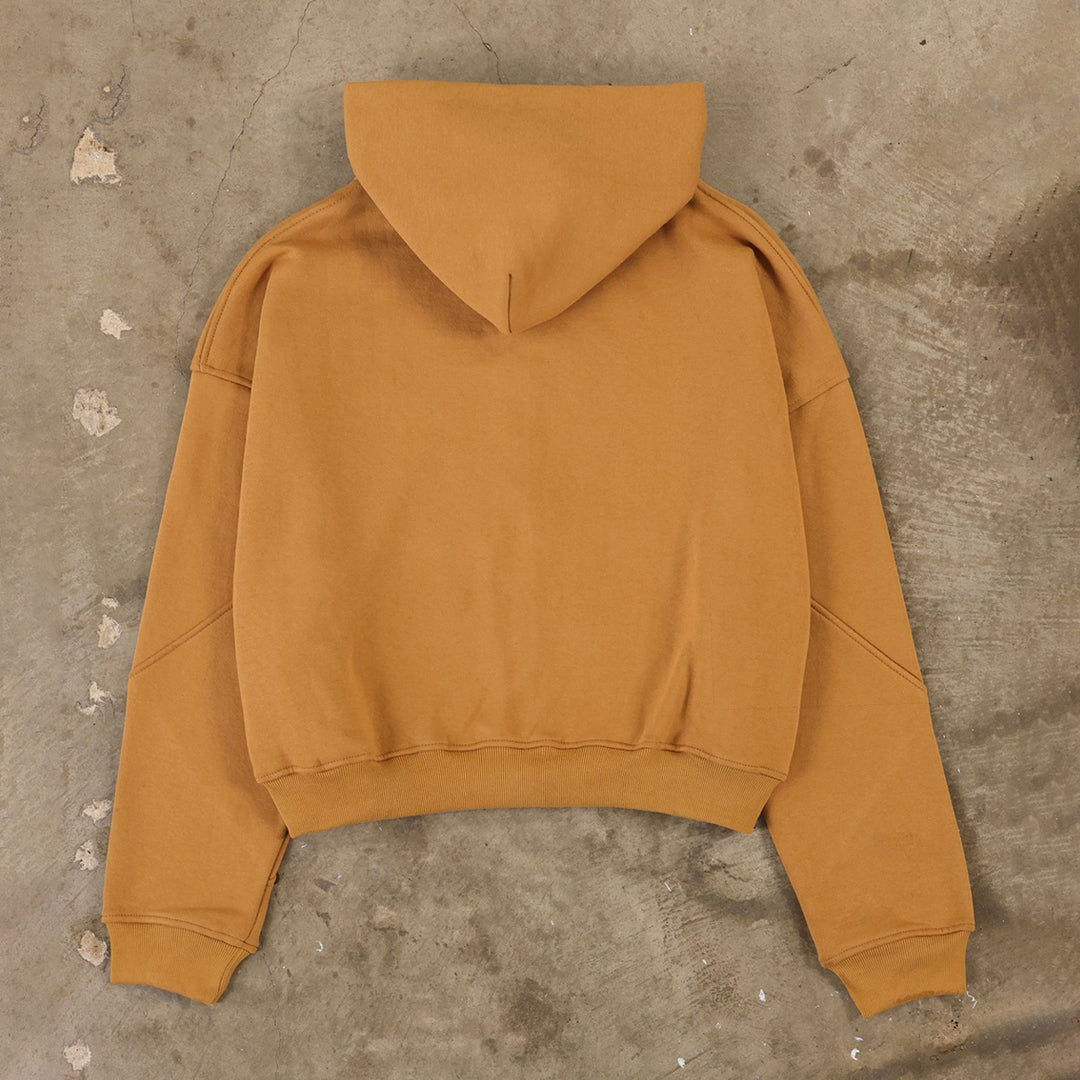 Drop Zip Hoodie (Camel)