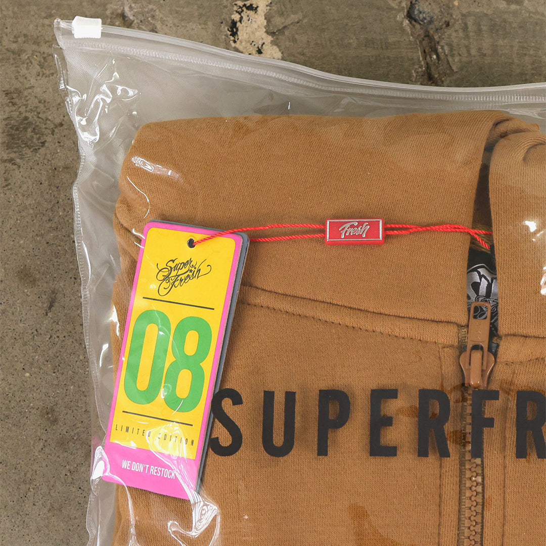 Drop Zip Hoodie (Camel)