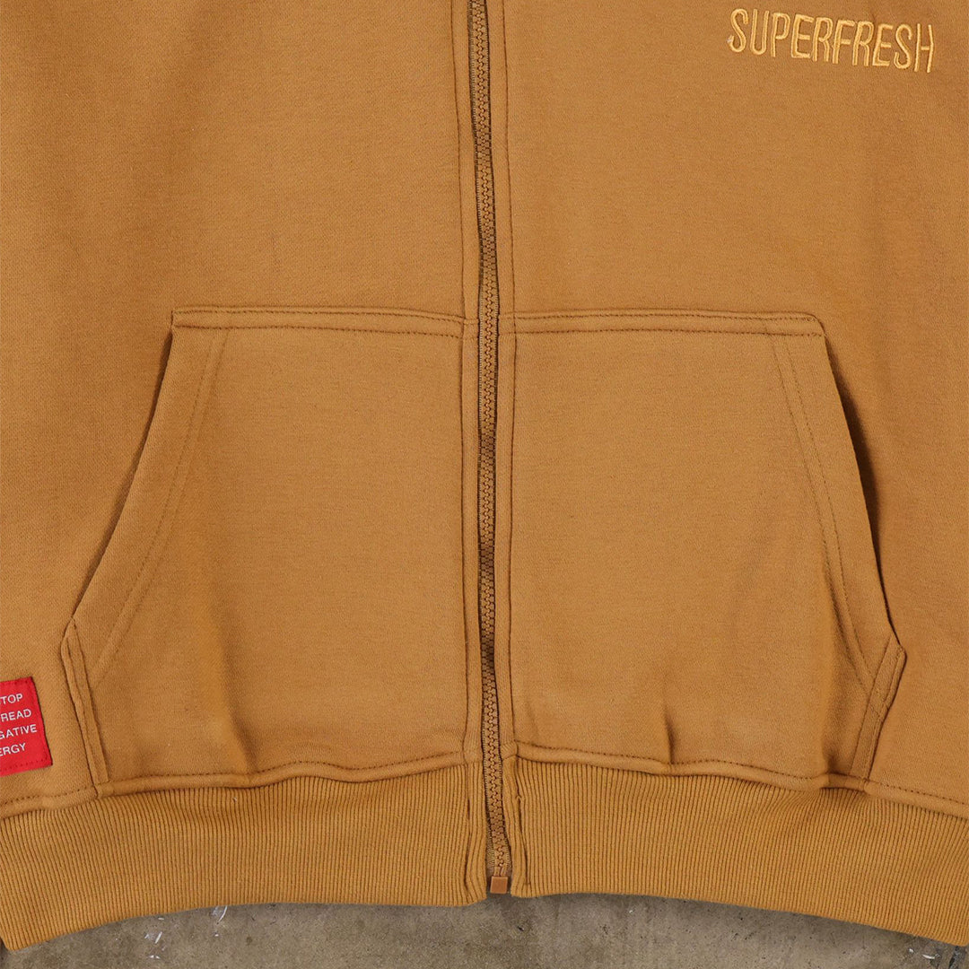 Drop Zip Hoodie (Camel)