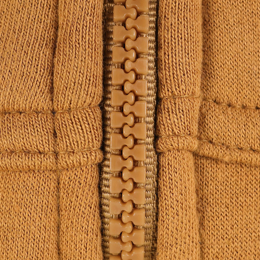 Drop Zip Hoodie (Camel)