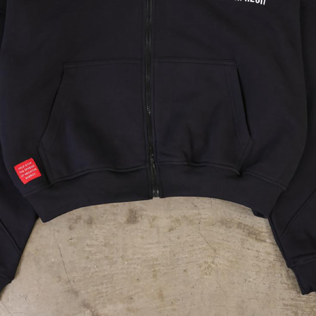 Drop Zip Hoodie (Black)