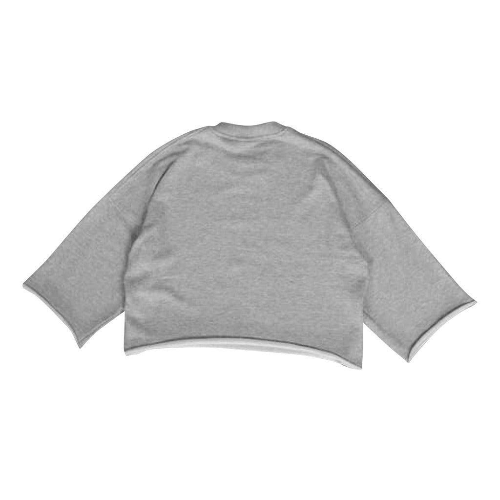 Short Sleeve Crewneck Sweatshirts (H-Grey)