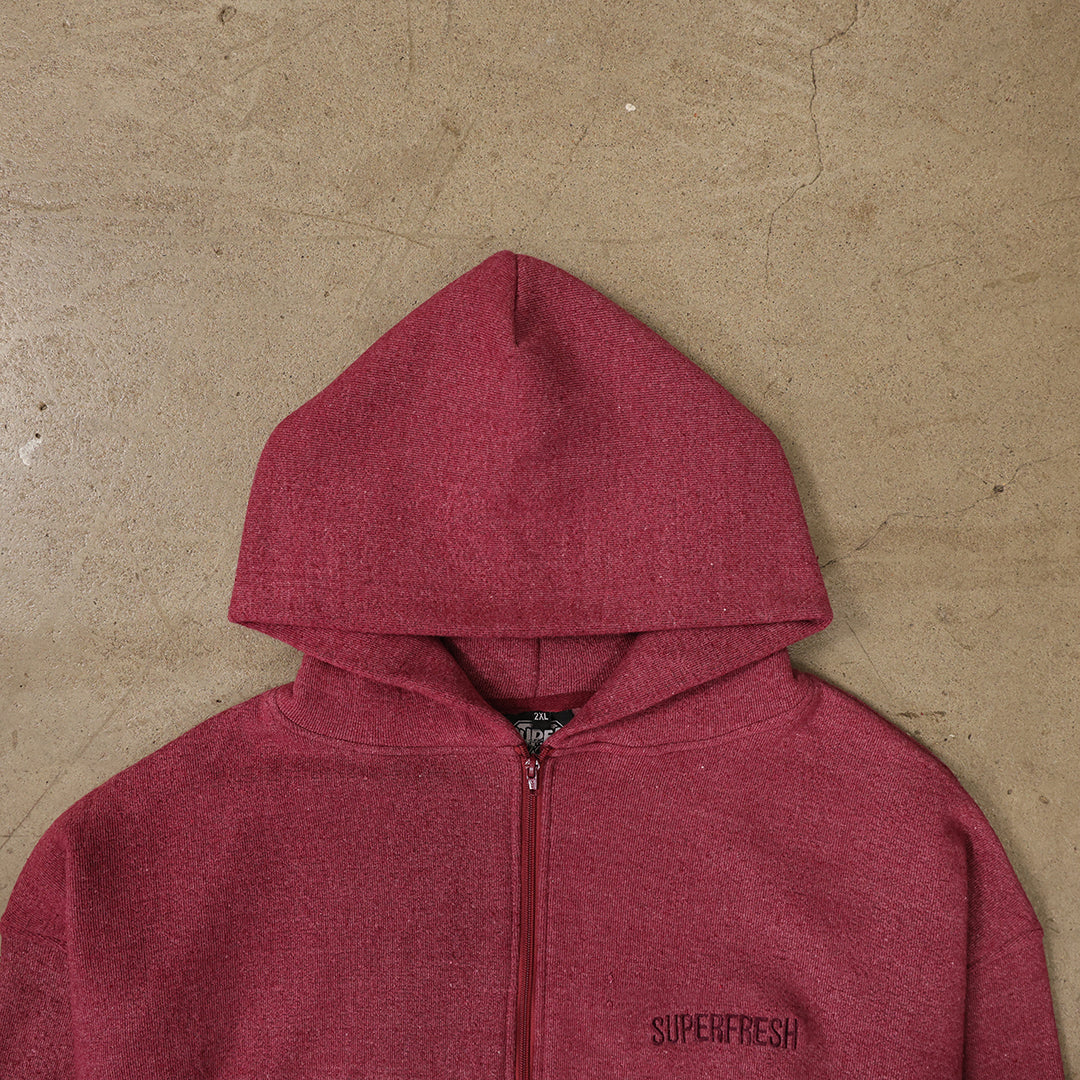 Raw Edge Hoodie (Burgundy)
