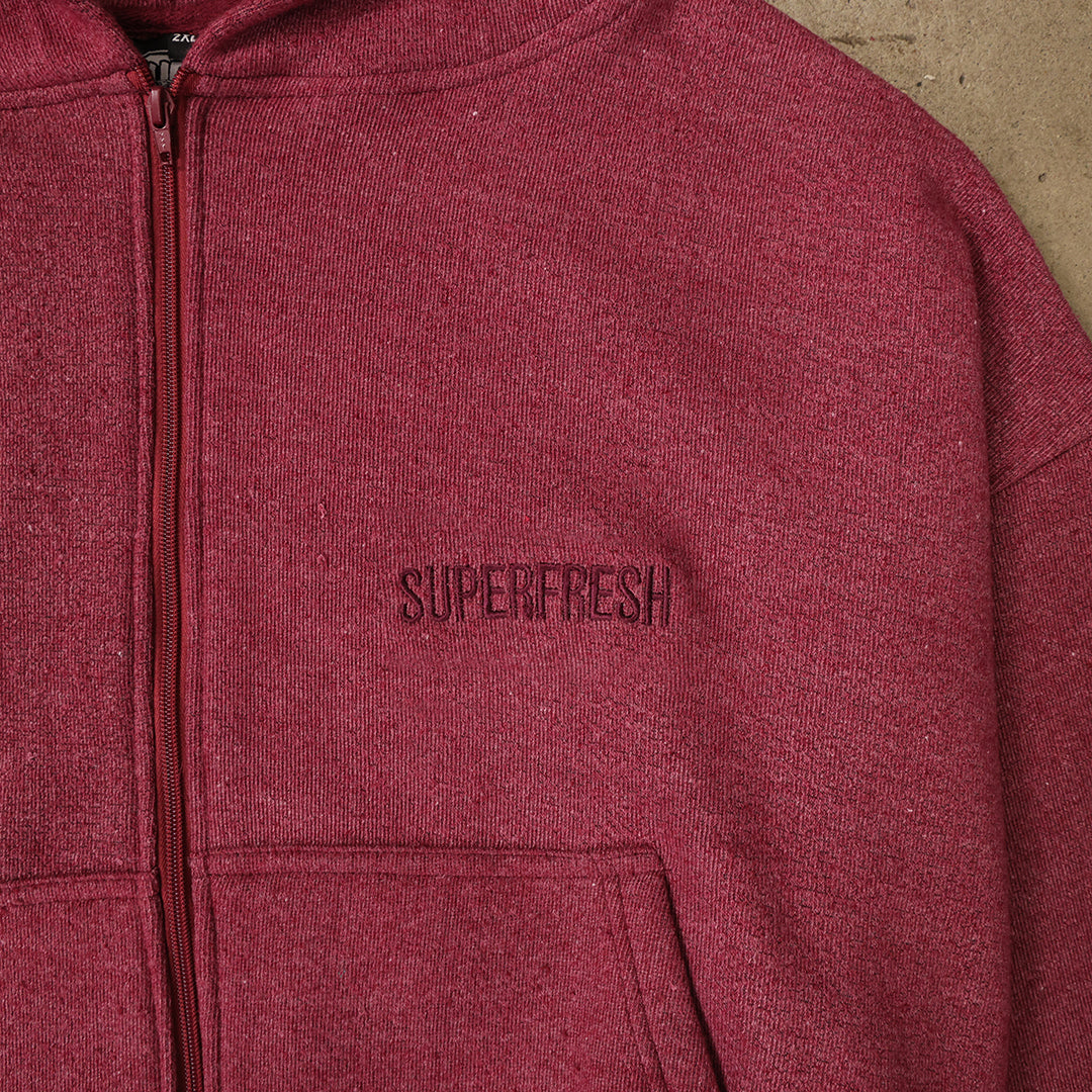 Raw Edge Hoodie (Burgundy)