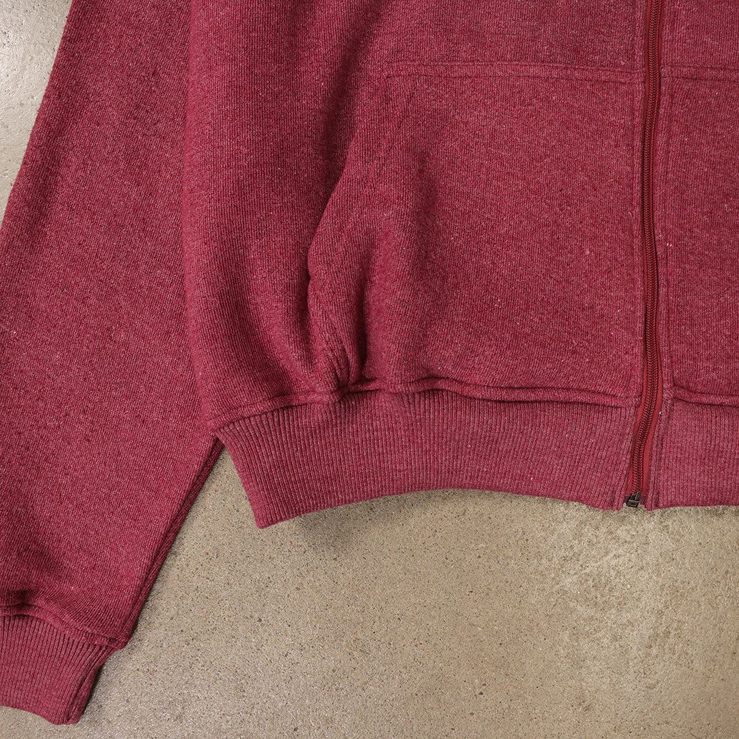 Raw Edge Hoodie (Burgundy)