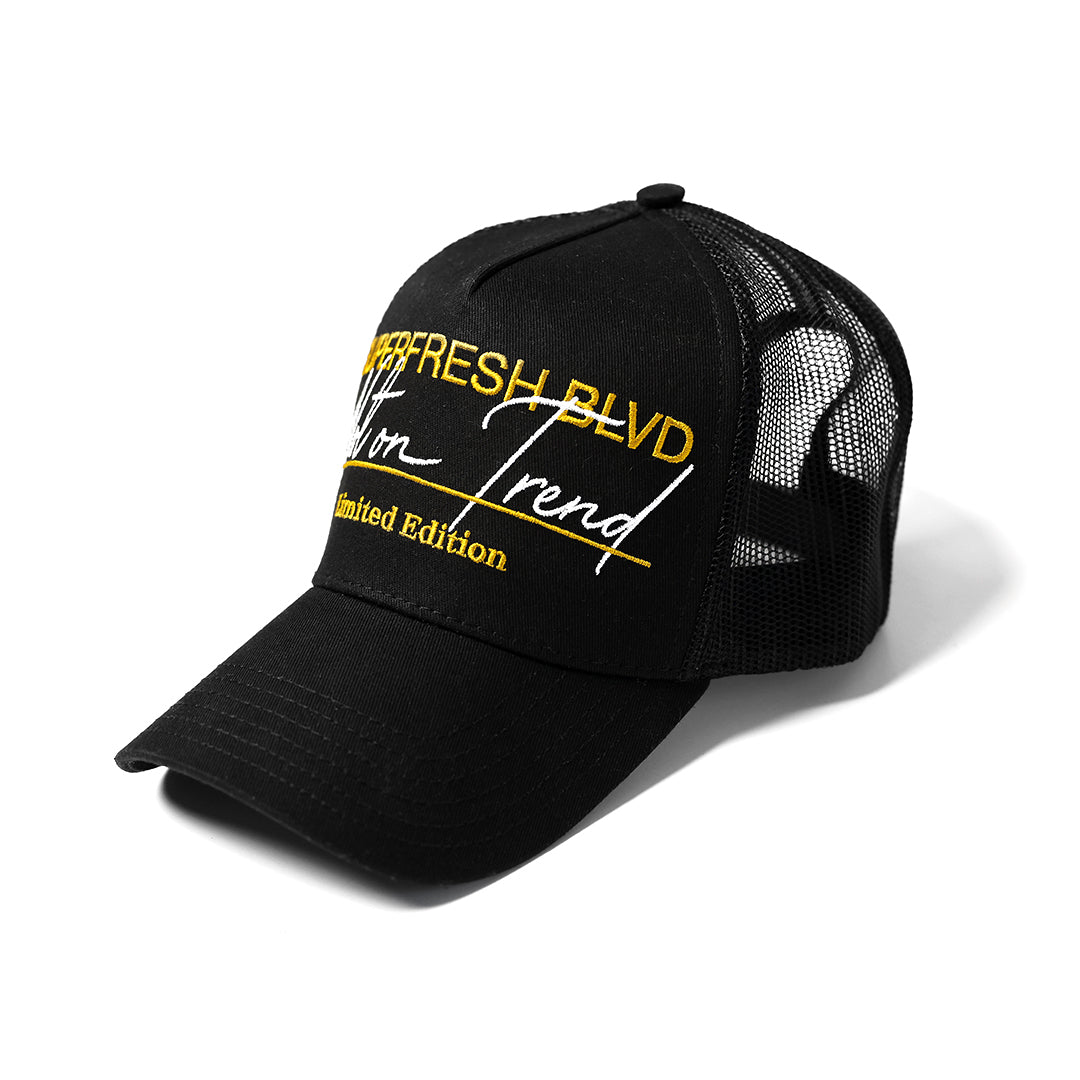 Black BLVD Trucker Snap