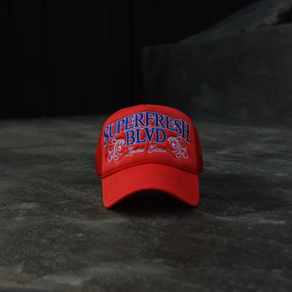 Red BLVD Trucker Snap