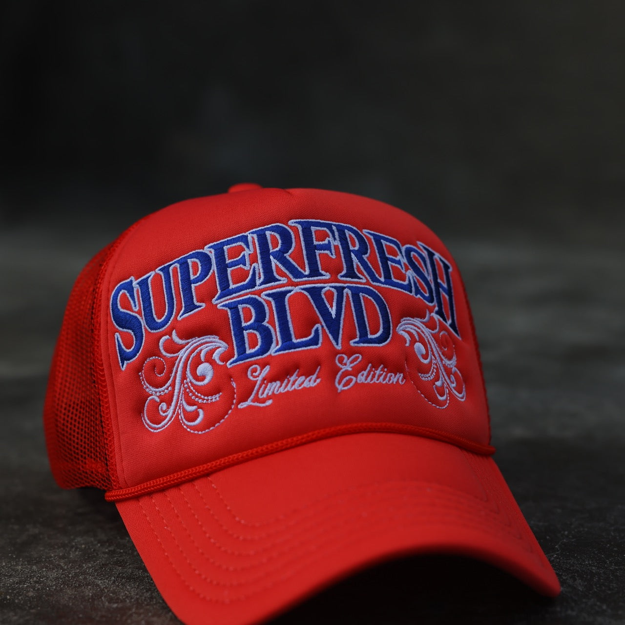 Red BLVD Trucker Snap