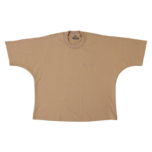 Cotton T-Shirts Seamless Sleeves (Light Tan)