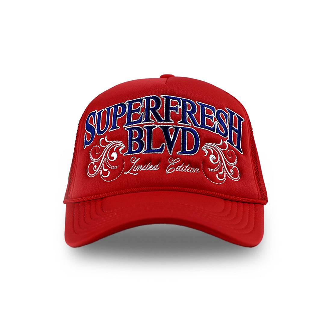 Red BLVD Trucker Snap