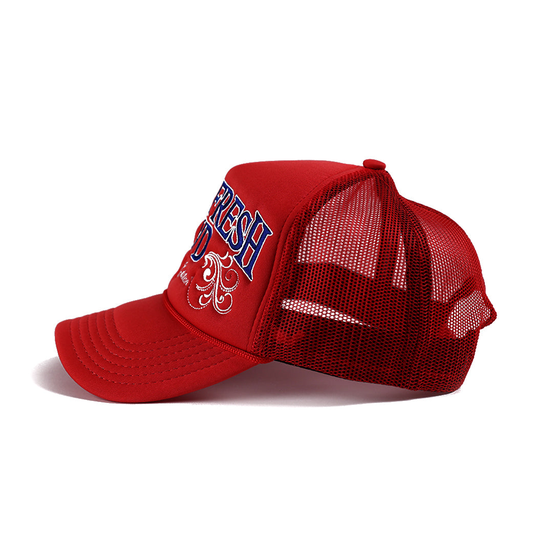 Red BLVD Trucker Snap