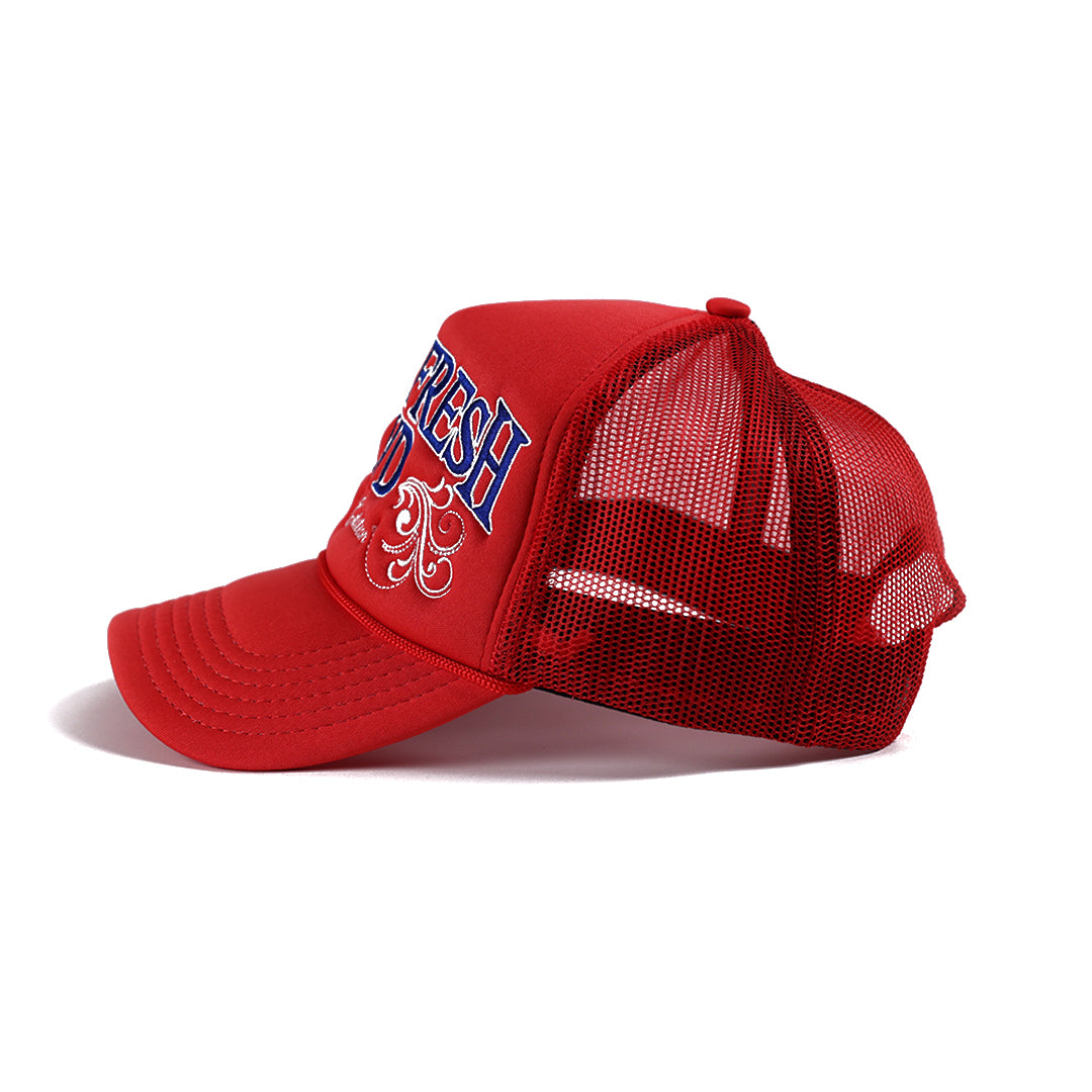 Red BLVD Trucker Snap