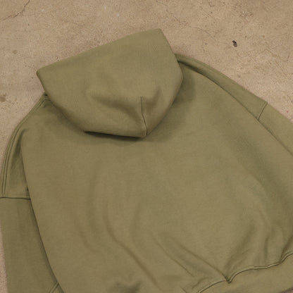 Drop Zip Hoodie (Olive Green)
