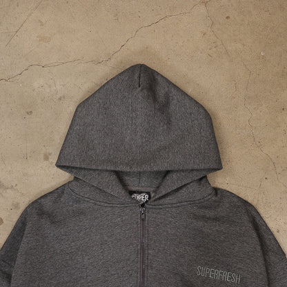 Drop Zip Hoodie (charcoal)