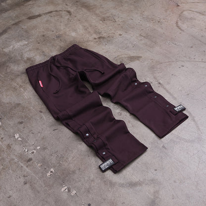 Snap Buttons Sweatpants (Chocolate Brown)
