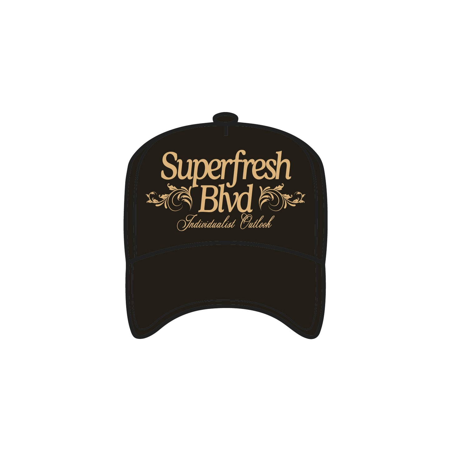 Black/Gold BLVD Trucker Snap