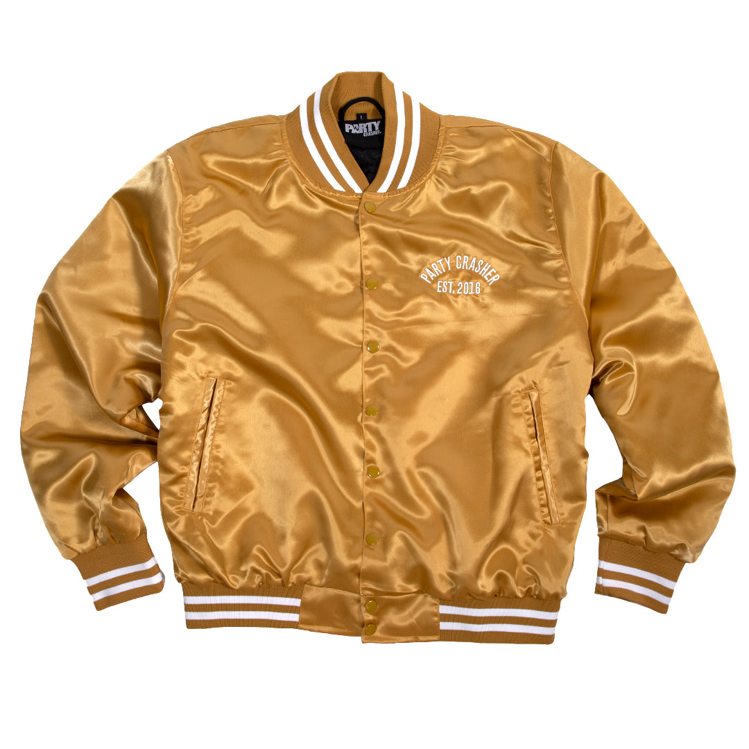 Retro Lightweight Varsity Jacket (Gold)