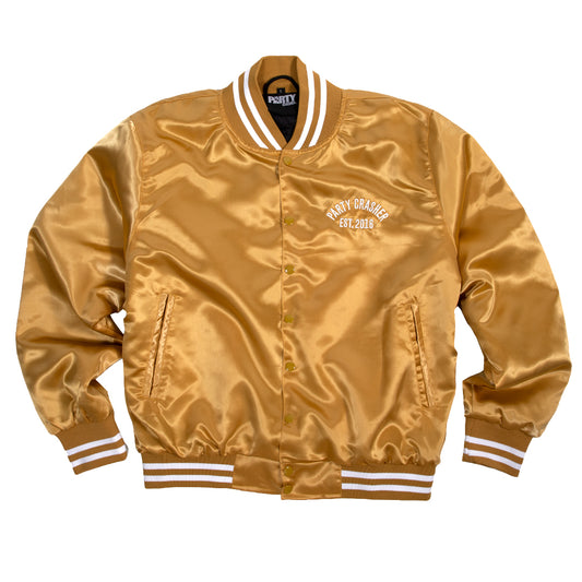Retro Lightweight Varsity Jacket (Gold)