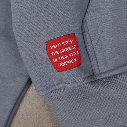 ⁠Drop Shoulder Zip Hoodie (Slate)