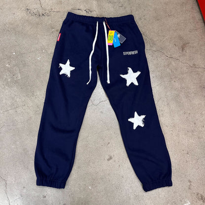 Stars Baggy Sweatpants (Navy)