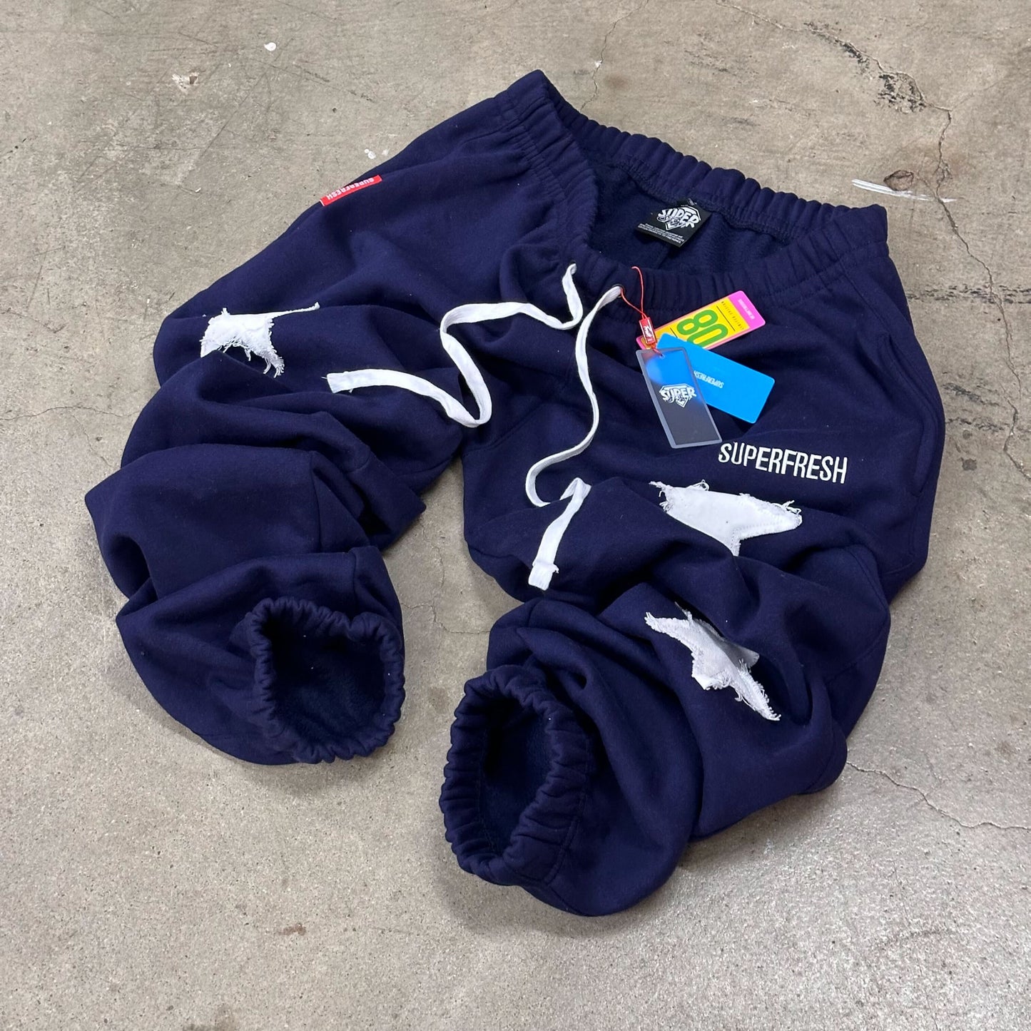 Stars Baggy Sweatpants (Navy)