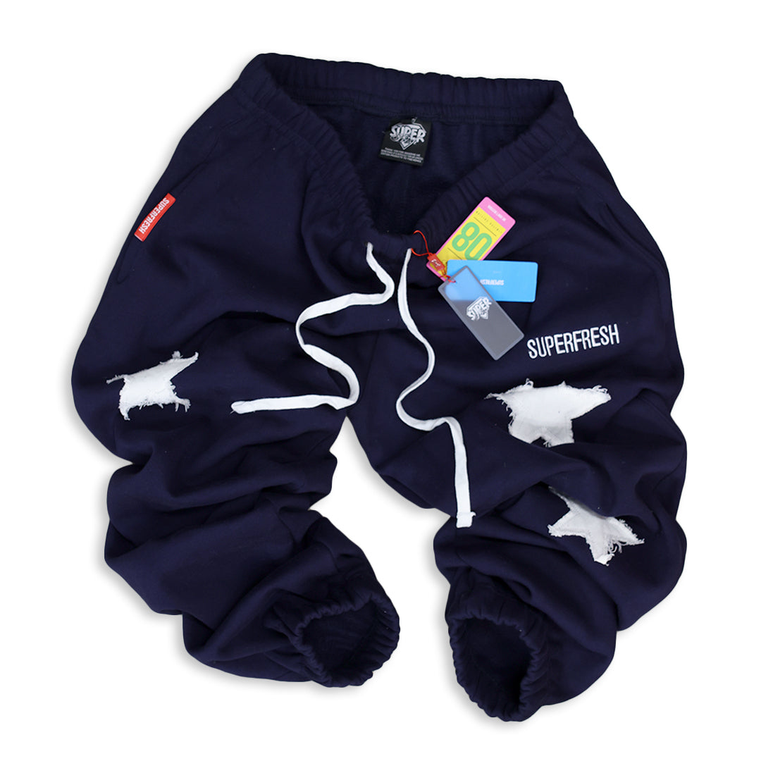 Stars Baggy Sweatpants (Navy)