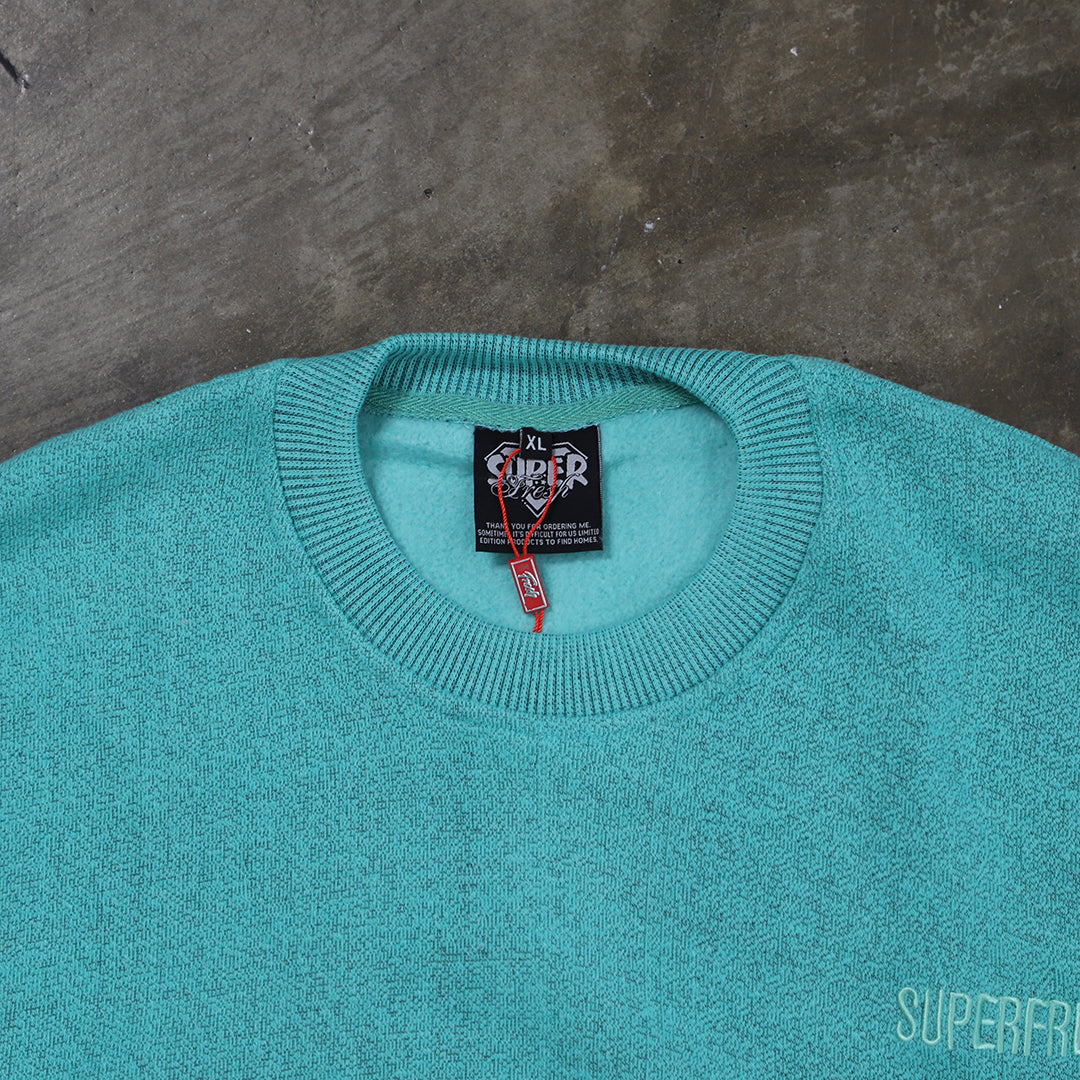 Raw Edges Crewneck Sweatshirts (Turquoise)