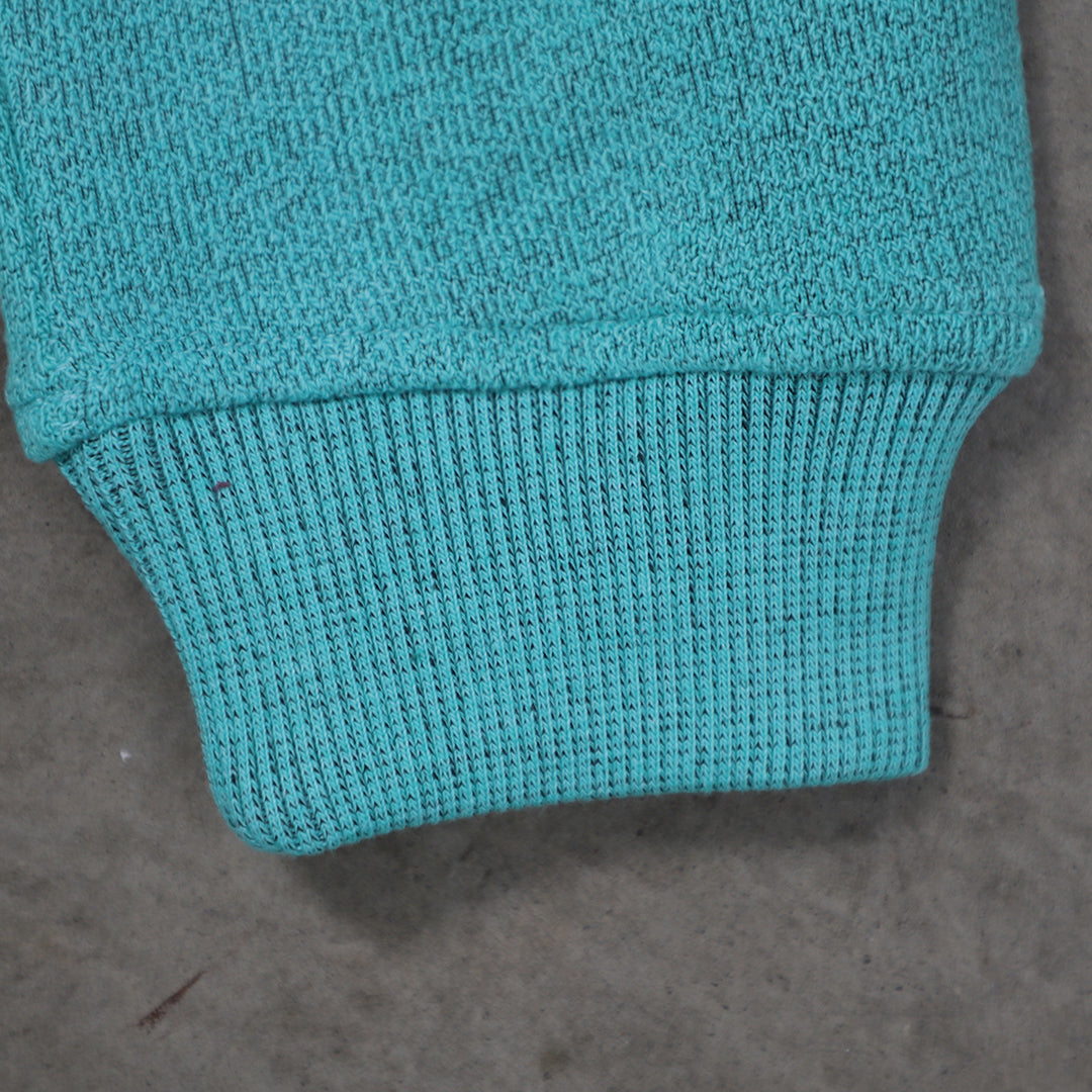 Raw Edges Crewneck Sweatshirts (Turquoise)