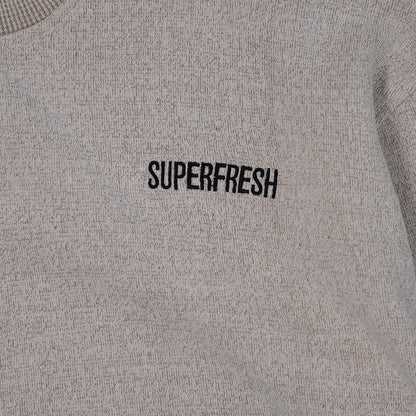 Raw Edges Crewneck Sweatshirts (Cream)