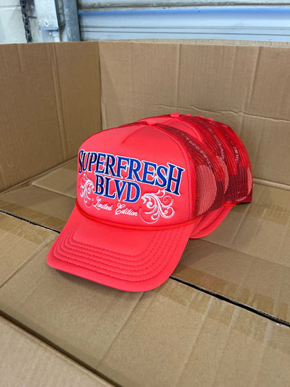 Red BLVD Trucker Snap