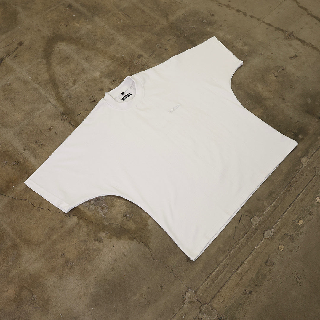 Cotton T-Shirts Seamless Sleeves (White)