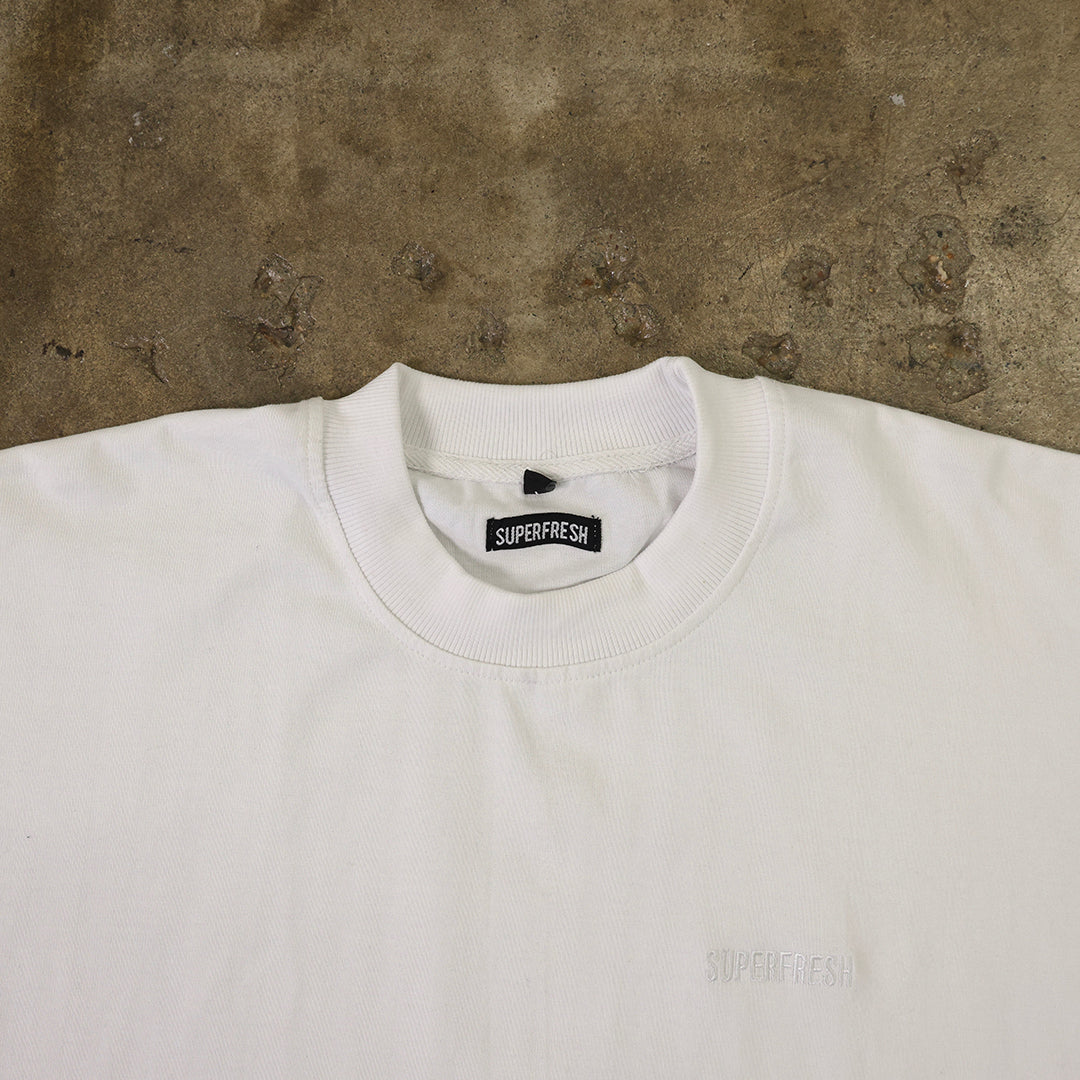 Cotton T-Shirts Seamless Sleeves (White)