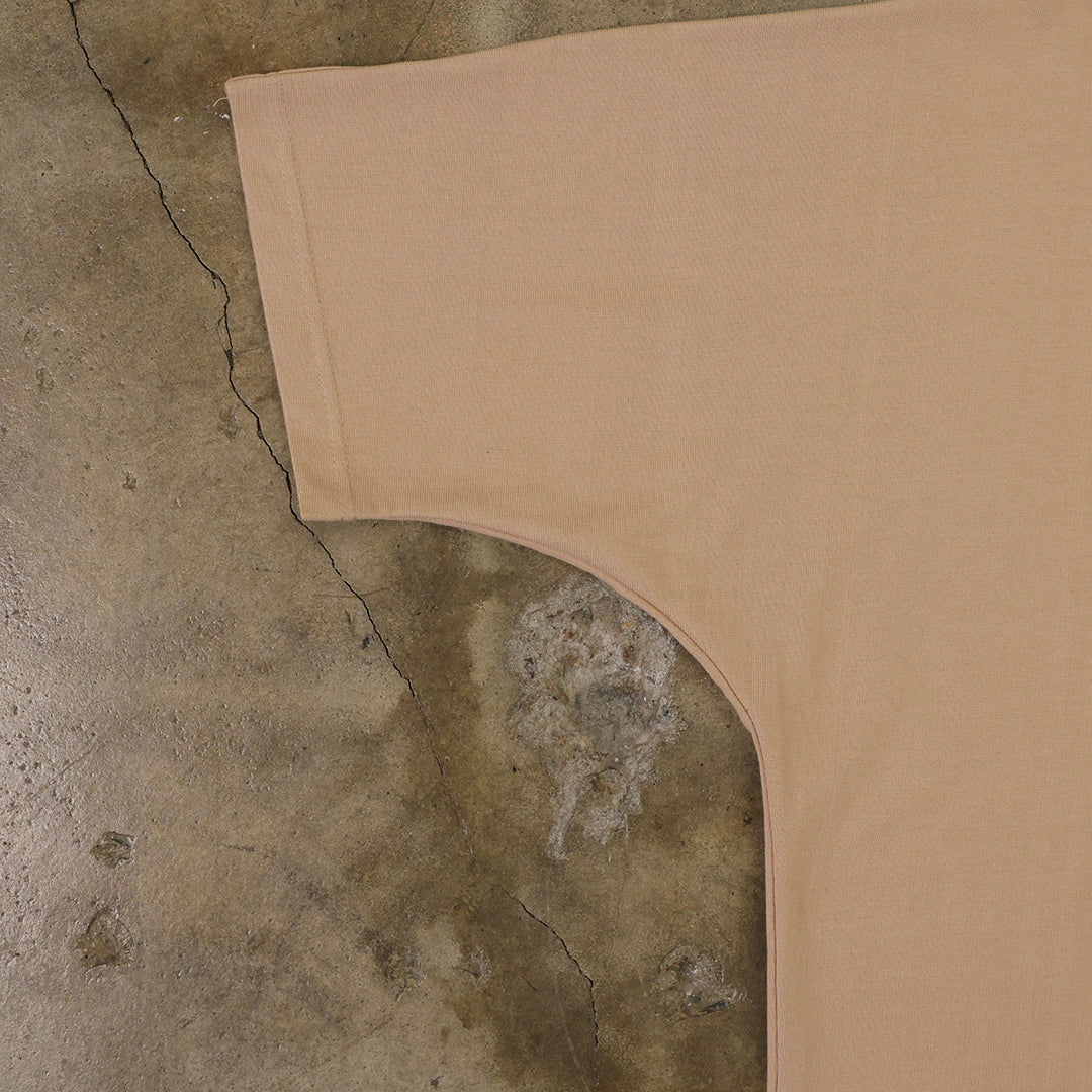 Cotton T-Shirts Seamless Sleeves (Light Tan)