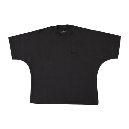 Cotton T-Shirts Seamless Sleeves (Black)