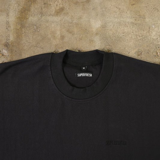 Cotton T-Shirts Seamless Sleeves (Black)