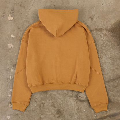 Drop Zip Hoodie (Camel)