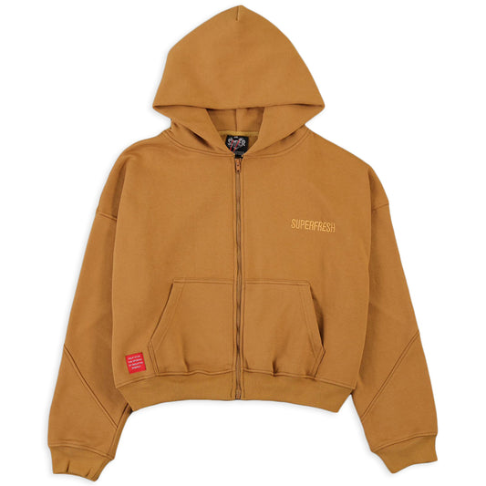 Drop Zip Hoodie (Camel)