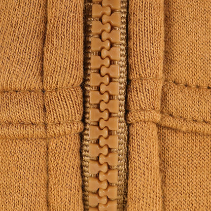 Drop Zip Hoodie (Camel)