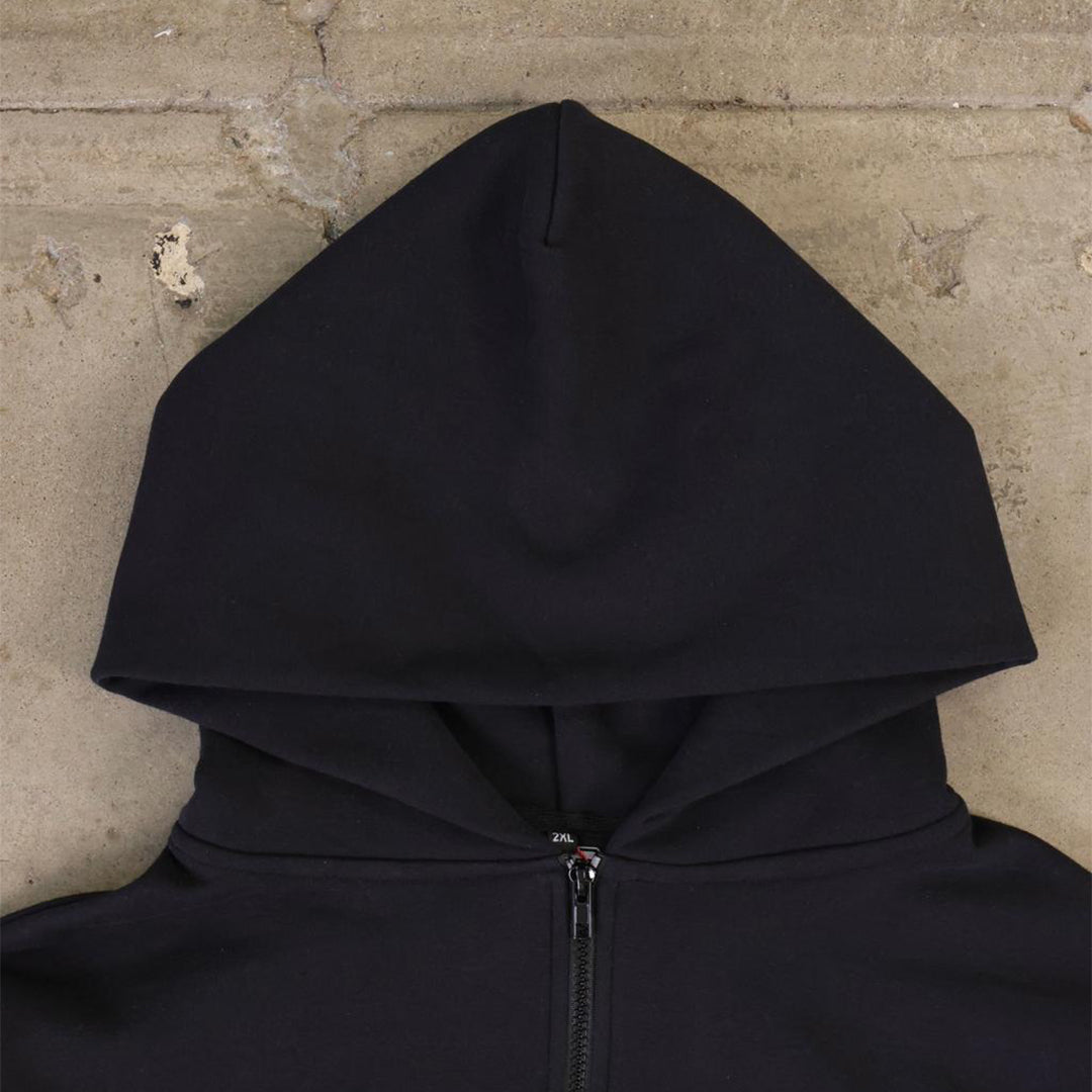 Drop Zip Hoodie (Black)
