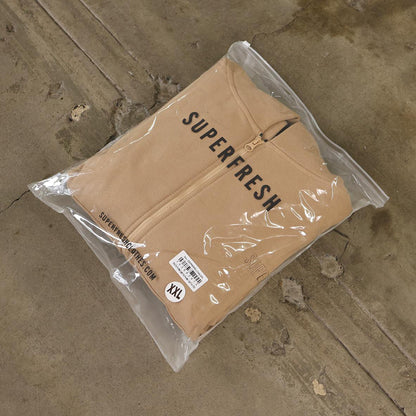 Drop Zip Hoodie (Light Tan)