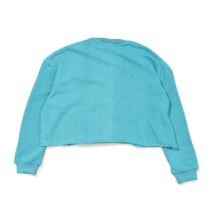 Raw Edges Crewneck Sweatshirts (Turquoise)