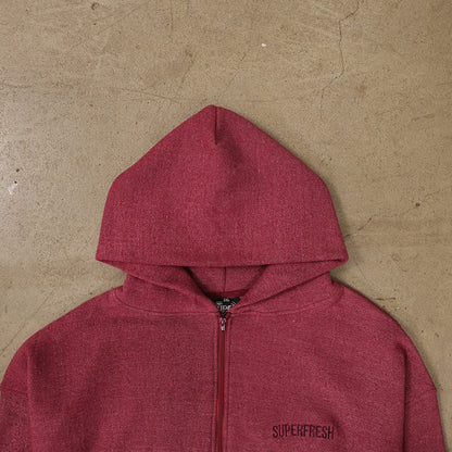 Raw Edge Hoodie (Burgundy)